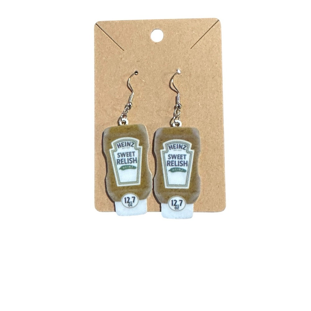 NEW novelty fashion EARRINGS‎ dangle food condiment relish